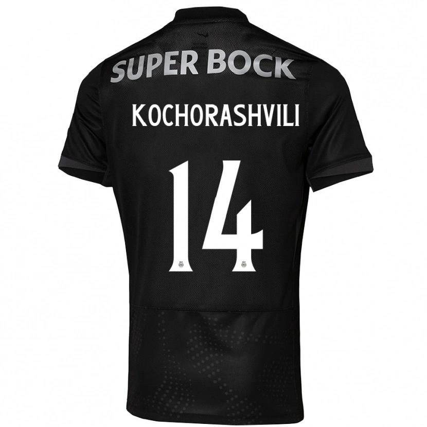 Danxen Hombre Camiseta Giorgi Kochorashvili #14 Negro Blanco 2ª Equipación 2025/26 La Camisa