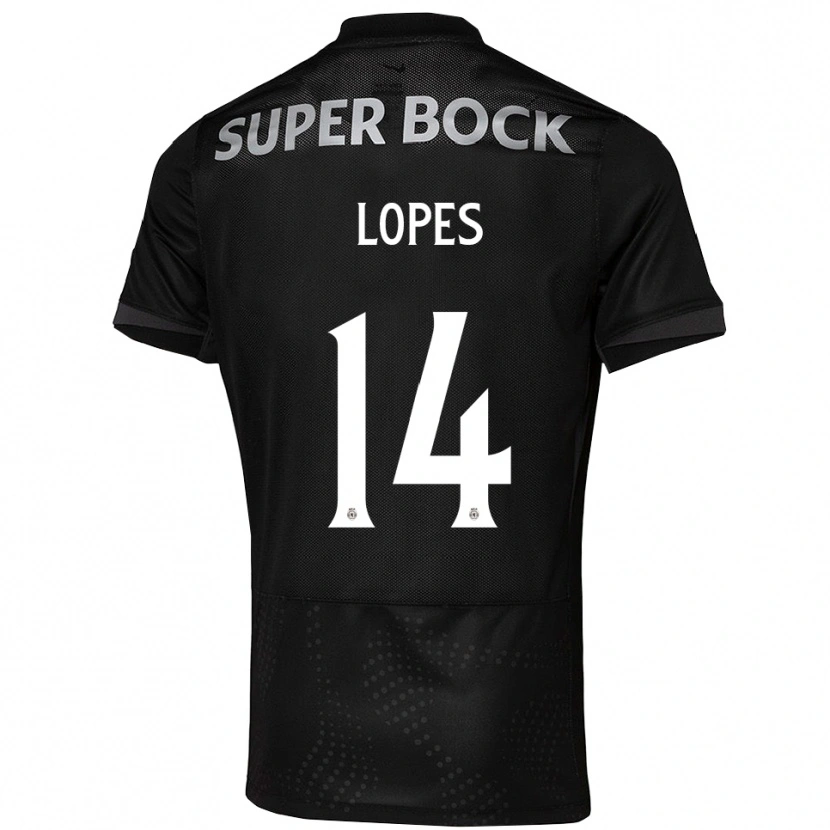 Danxen Hombre Camiseta Winilson Lopes #14 Negro Blanco 2ª Equipación 2025/26 La Camisa