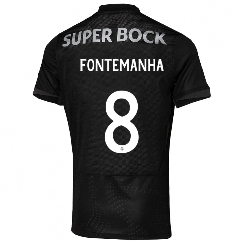 Danxen Hombre Camiseta Rita Fontemanha #8 Negro Blanco 2ª Equipación 2025/26 La Camisa