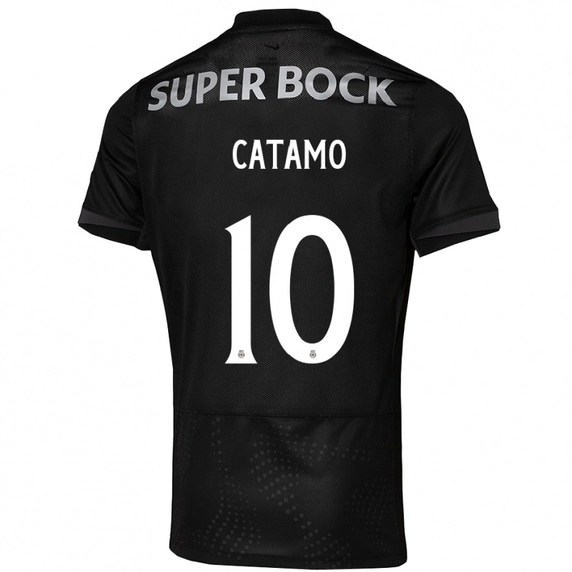 Danxen Hombre Camiseta Geny Catamo #10 Negro Blanco 2ª Equipación 2025/26 La Camisa