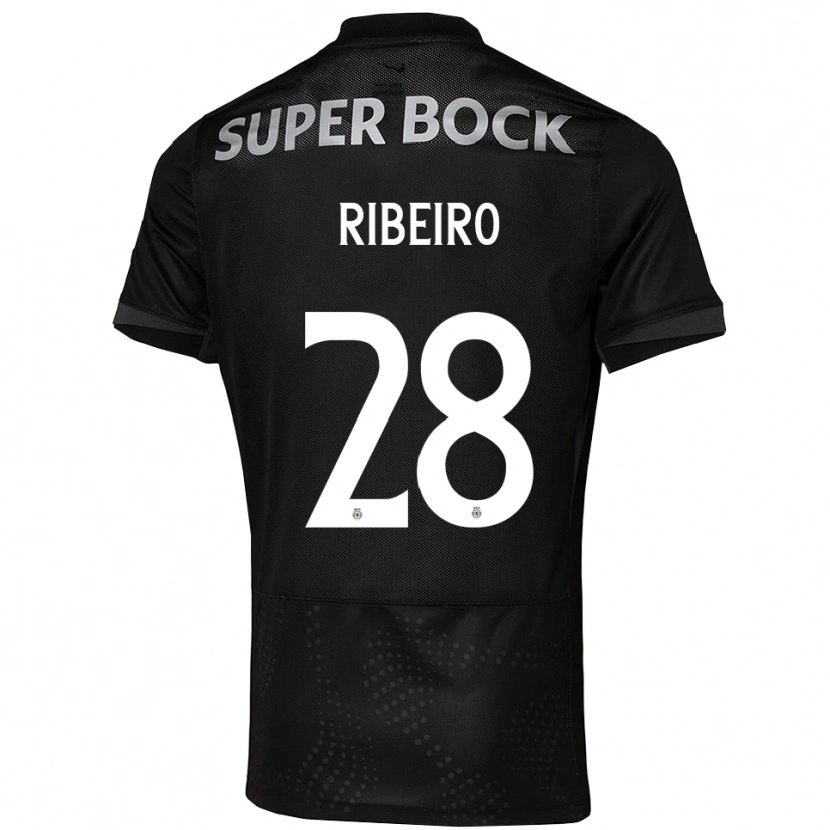 Danxen Hombre Camiseta Rodrigo Ribeiro #28 Negro Blanco 2ª Equipación 2025/26 La Camisa
