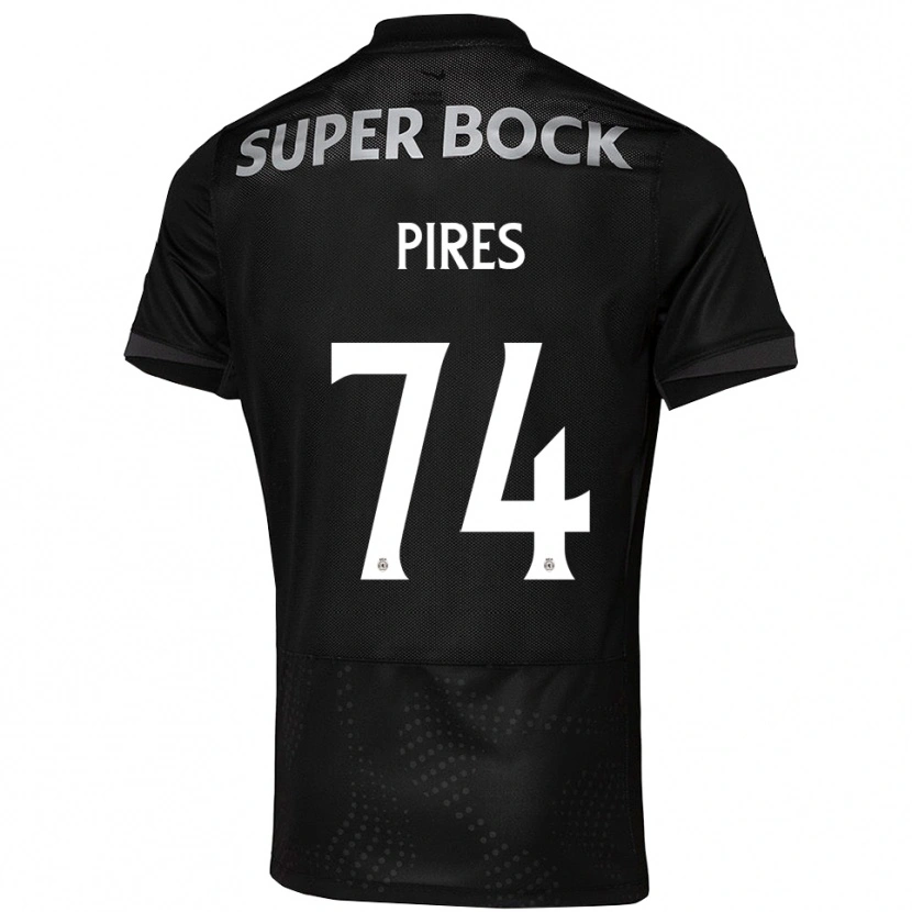 Danxen Hombre Camiseta Guilherme Pires #74 Negro Blanco 2ª Equipación 2025/26 La Camisa