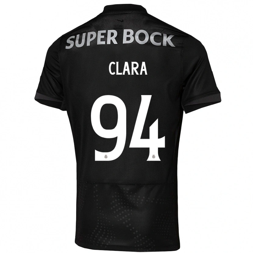 Danxen Hombre Camiseta Diogo Clara #94 Negro Blanco 2ª Equipación 2025/26 La Camisa