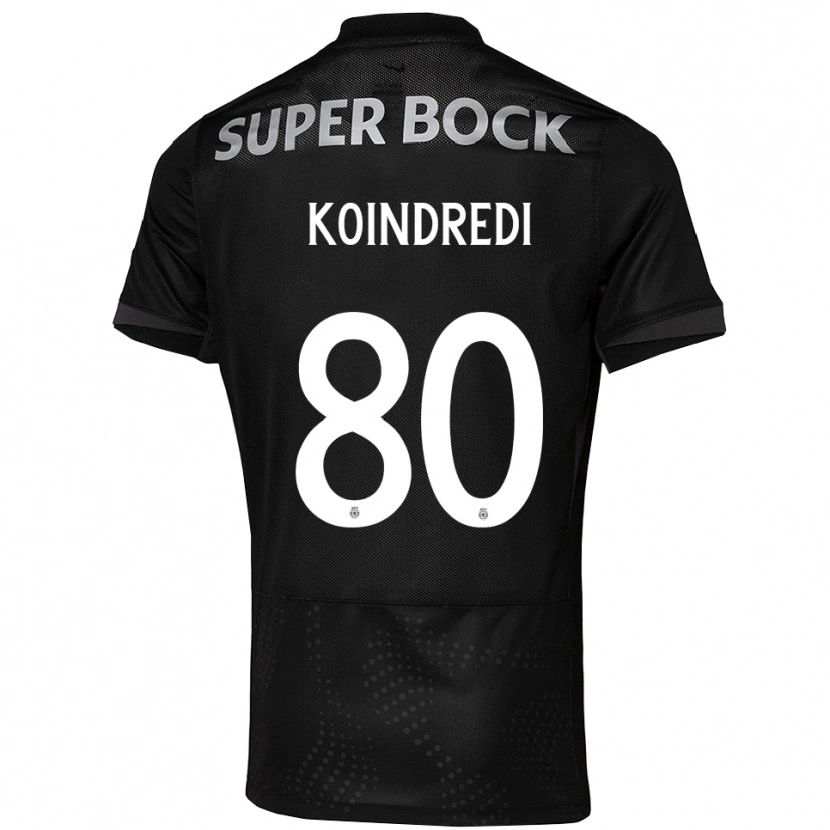 Danxen Hombre Camiseta Koba Koindredi #80 Negro Blanco 2ª Equipación 2025/26 La Camisa