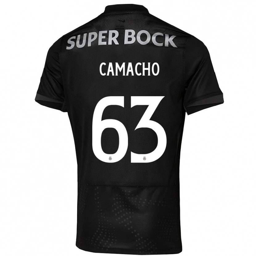Danxen Hombre Camiseta Rafael Camacho #63 Negro Blanco 2ª Equipación 2025/26 La Camisa