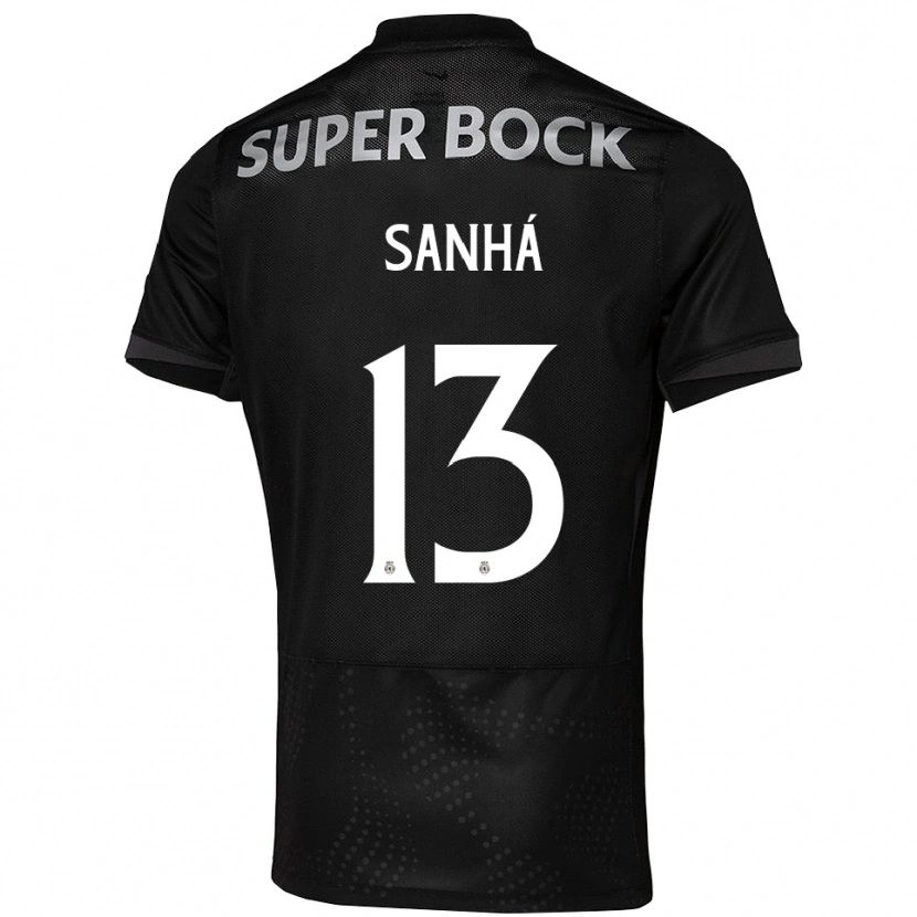 Danxen Hombre Camiseta Micael Sanhá #13 Negro Blanco 2ª Equipación 2025/26 La Camisa