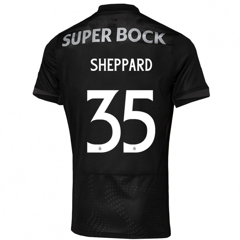 Danxen Hombre Camiseta Catriona Sheppard #35 Negro Blanco 2ª Equipación 2025/26 La Camisa