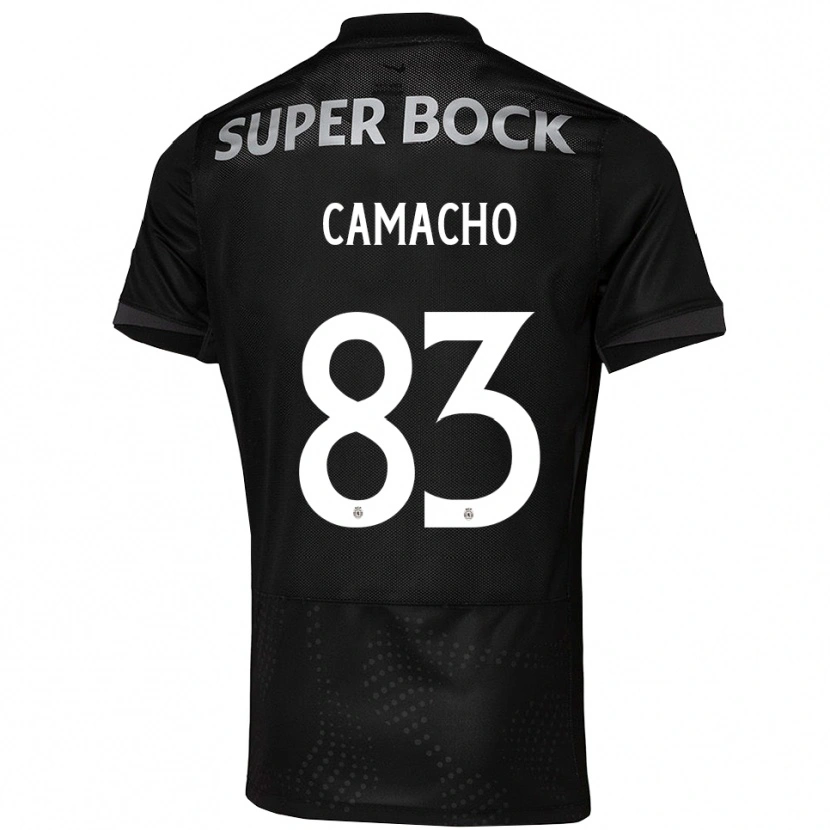 Danxen Hombre Camiseta Rafael Camacho #83 Negro Blanco 2ª Equipación 2025/26 La Camisa