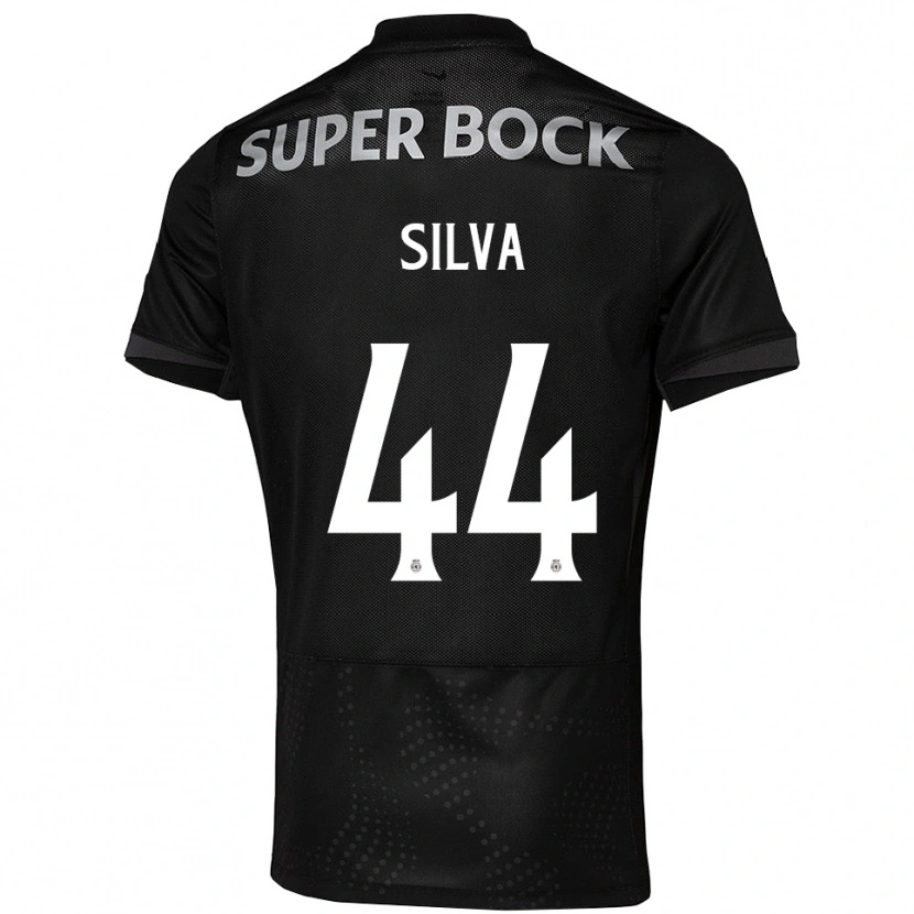 Danxen Hombre Camiseta Pedro Silva #44 Negro Blanco 2ª Equipación 2025/26 La Camisa