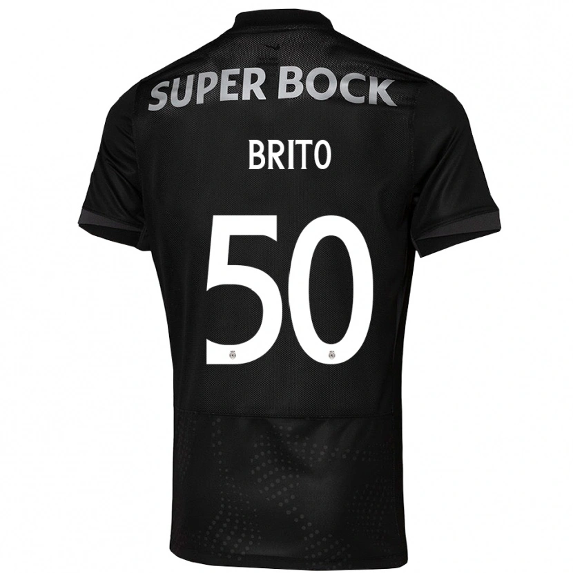 Danxen Hombre Camiseta Alexandre Brito #50 Negro Blanco 2ª Equipación 2025/26 La Camisa