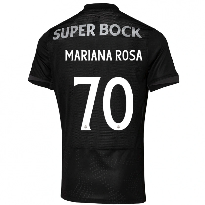 Danxen Hombre Camiseta Mariana Silva Pinto Vilaça Da Rosa #70 Negro Blanco 2ª Equipación 2025/26 La Camisa