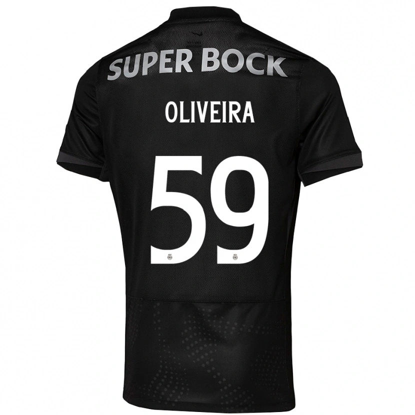 Danxen Hombre Camiseta Kauã Oliveira #59 Negro Blanco 2ª Equipación 2025/26 La Camisa