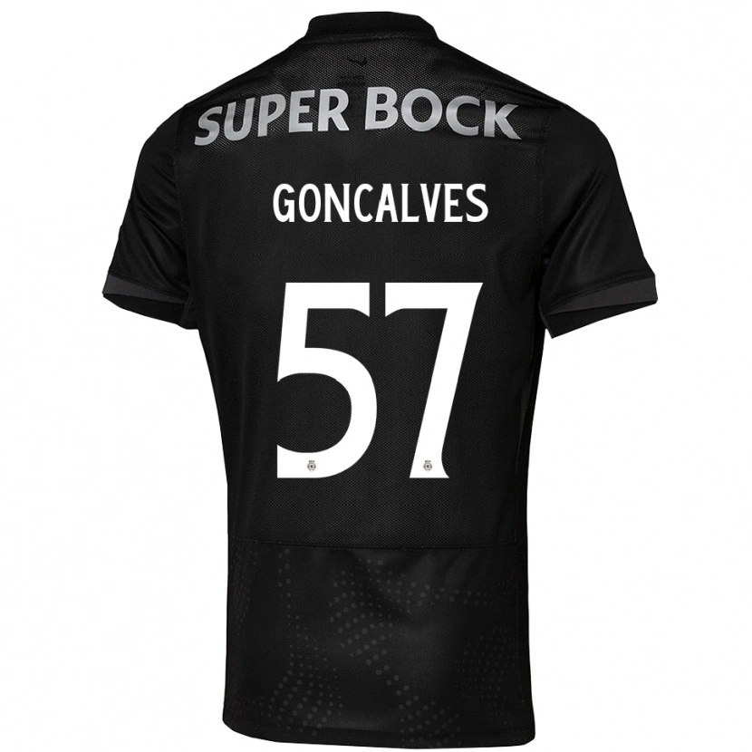 Danxen Hombre Camiseta Inês Gonçalves #57 Negro Blanco 2ª Equipación 2025/26 La Camisa