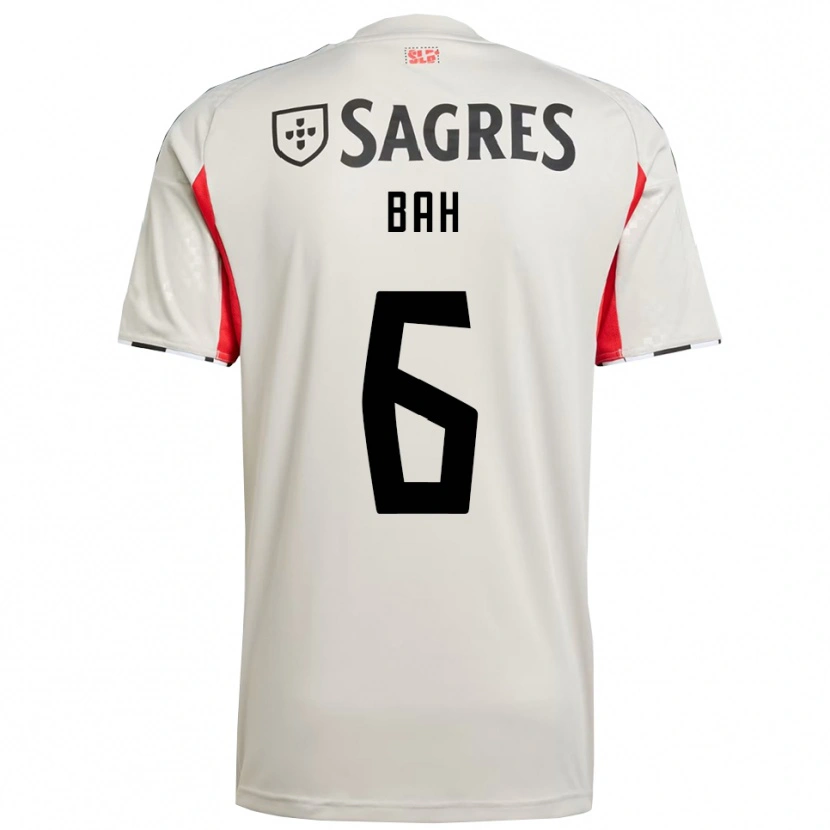 Danxen Hombre Camiseta Alexander Bah #6 Blanco Roto Rojo 2ª Equipación 2025/26 La Camisa