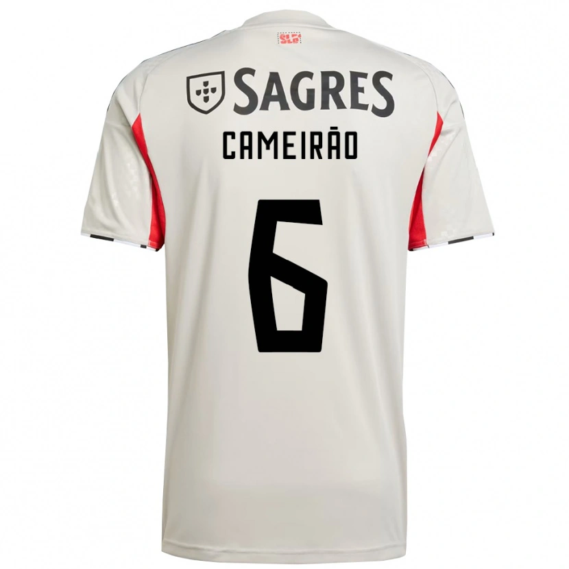 Danxen Hombre Camiseta Beatriz Cameirão #6 Blanco Roto Rojo 2ª Equipación 2025/26 La Camisa