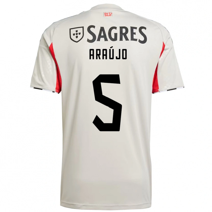 Danxen Hombre Camiseta Ismail Araújo #5 Blanco Roto Rojo 2ª Equipación 2025/26 La Camisa