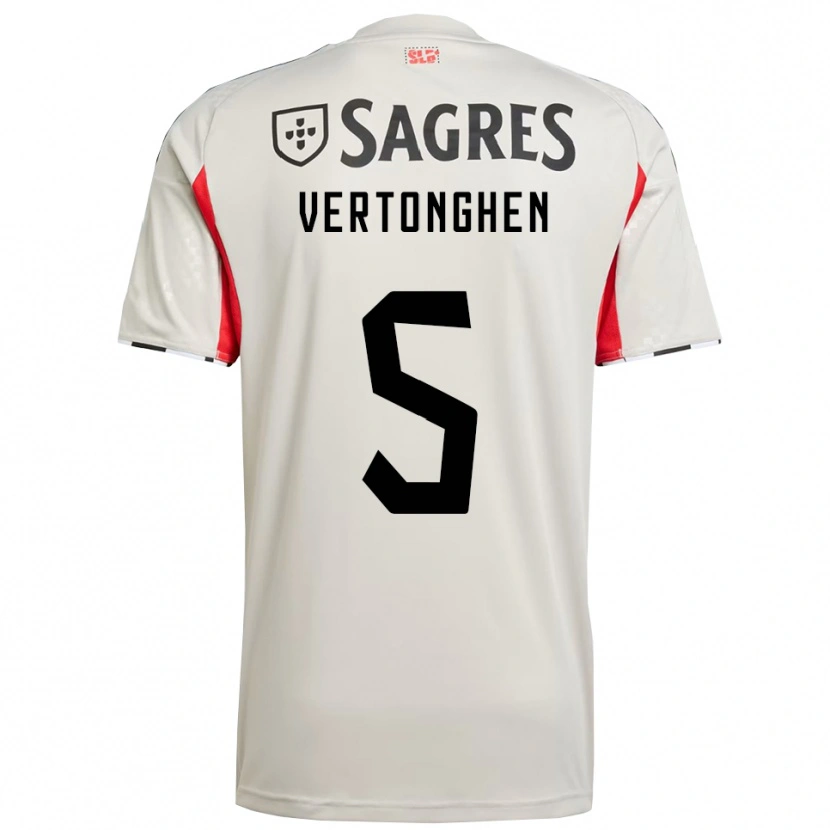 Danxen Hombre Camiseta Jan Vertonghen #5 Blanco Roto Rojo 2ª Equipación 2025/26 La Camisa