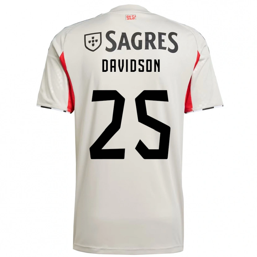 Danxen Hombre Camiseta Chandra Davidson #25 Blanco Roto Rojo 2ª Equipación 2025/26 La Camisa