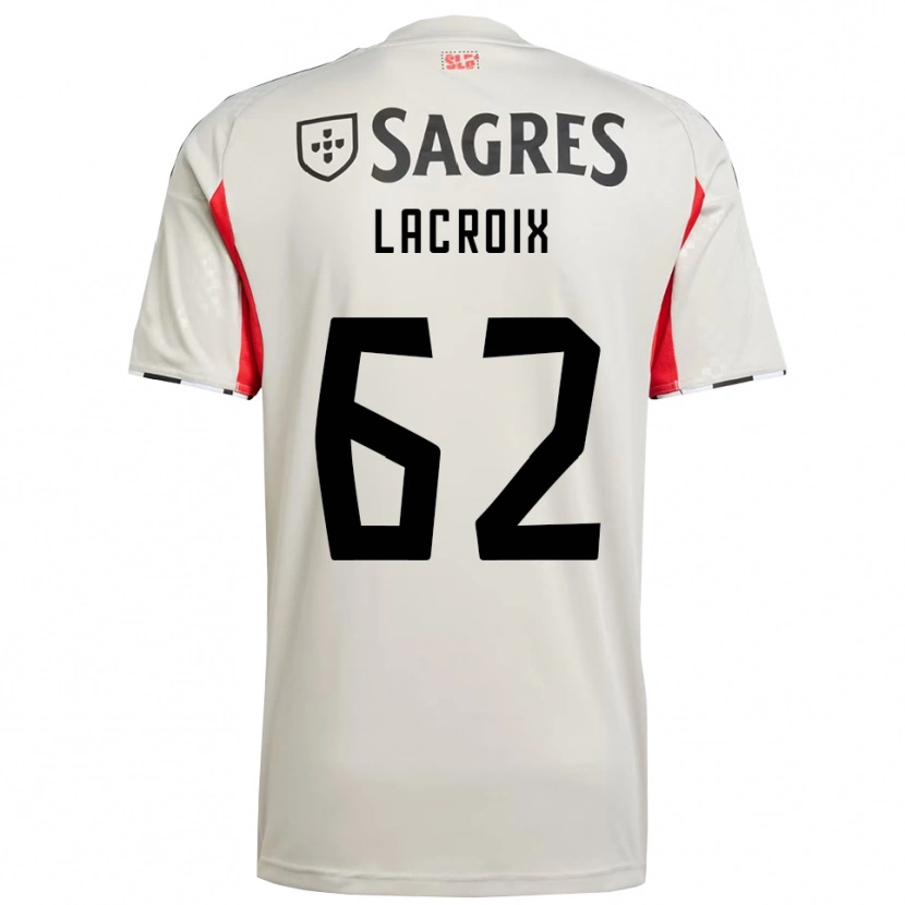 Danxen Hombre Camiseta Lenny Lacroix #62 Blanco Roto Rojo 2ª Equipación 2025/26 La Camisa