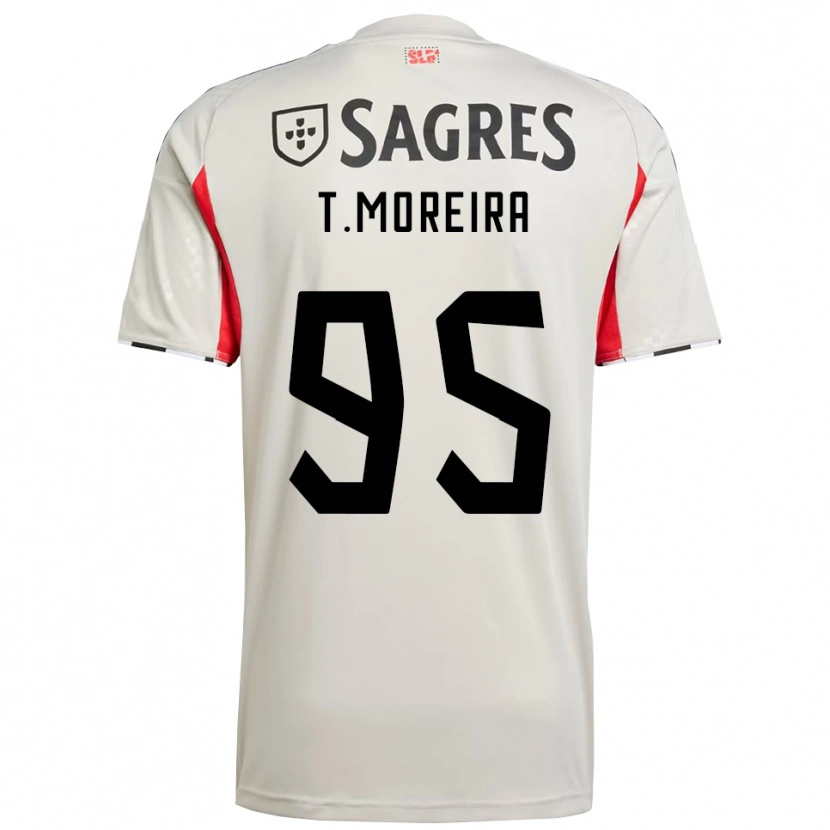 Danxen Hombre Camiseta Tomás Moreira #95 Blanco Roto Rojo 2ª Equipación 2025/26 La Camisa