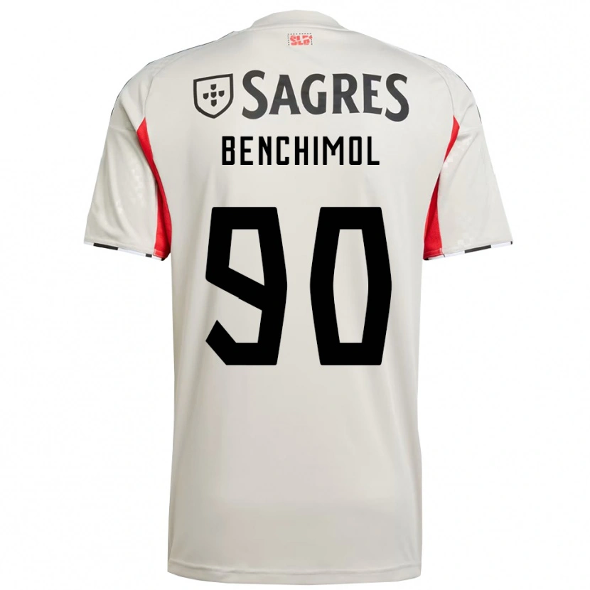 Danxen Hombre Camiseta Benchimol #90 Blanco Roto Rojo 2ª Equipación 2025/26 La Camisa