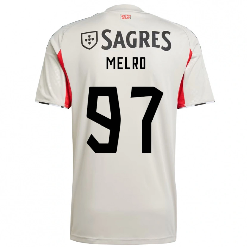 Danxen Hombre Camiseta José Melro #97 Blanco Roto Rojo 2ª Equipación 2025/26 La Camisa