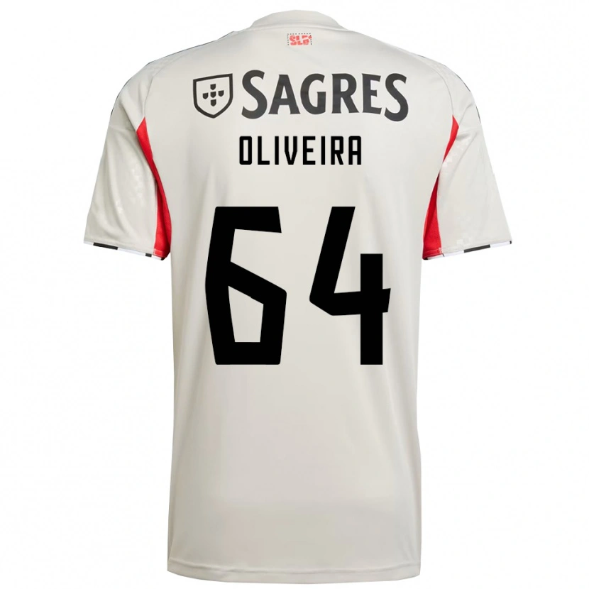 Danxen Hombre Camiseta Gonçalo Oliveira #64 Blanco Roto Rojo 2ª Equipación 2025/26 La Camisa