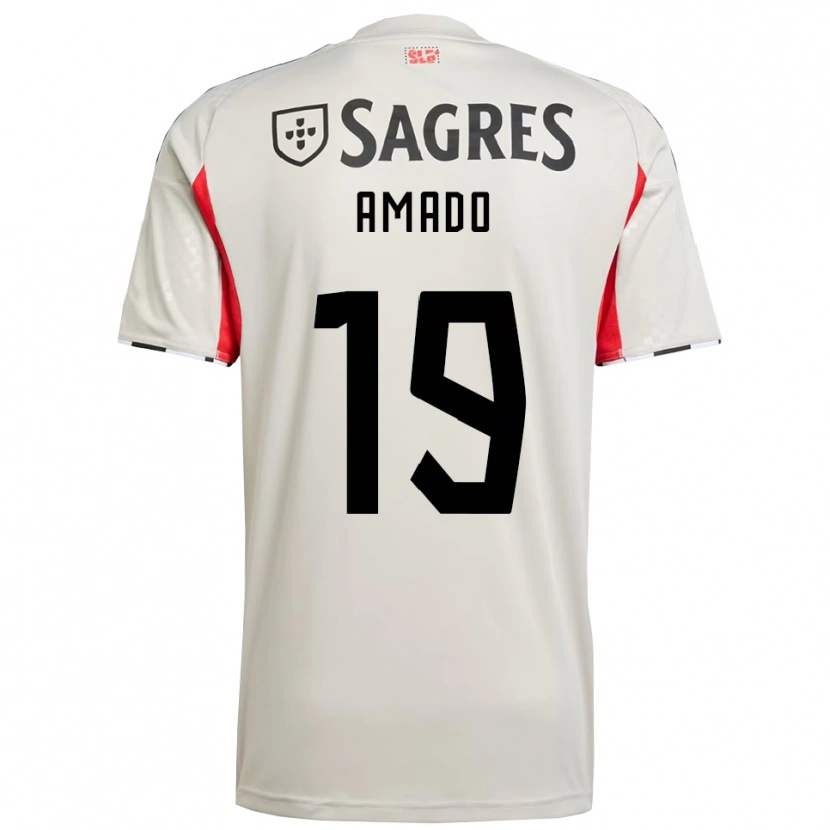 Danxen Hombre Camiseta Catarina Amado #19 Blanco Roto Rojo 2ª Equipación 2025/26 La Camisa