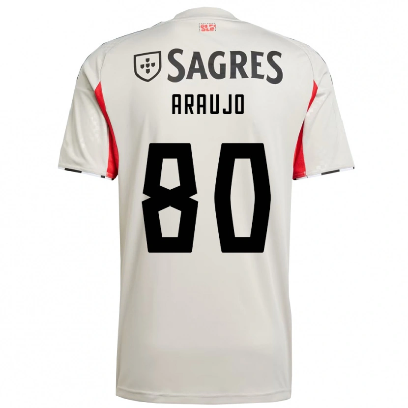 Danxen Hombre Camiseta Lais Araujo #80 Blanco Roto Rojo 2ª Equipación 2025/26 La Camisa