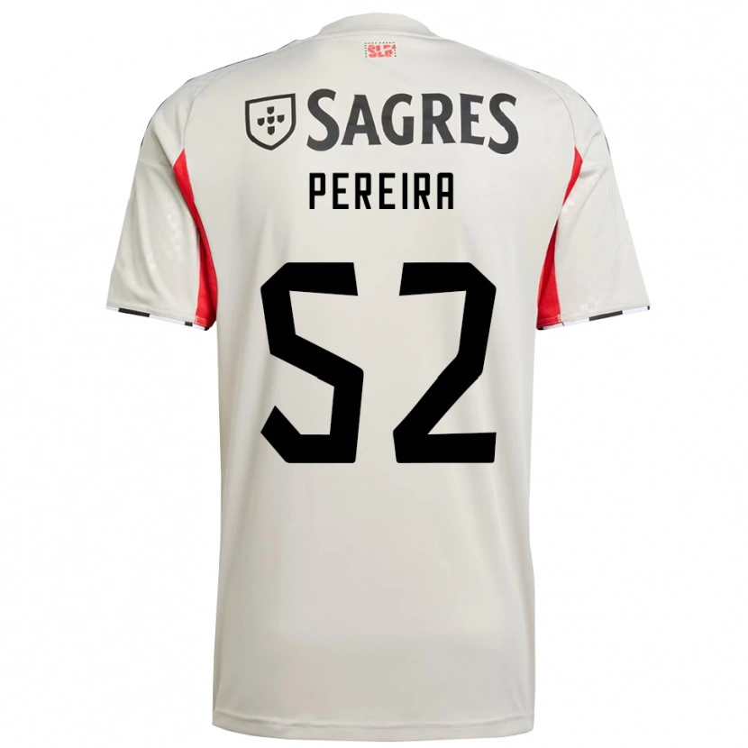Danxen Hombre Camiseta Henrique Pereira #52 Blanco Roto Rojo 2ª Equipación 2025/26 La Camisa