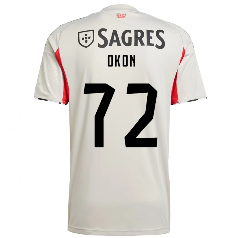 Danxen Hombre Camiseta Paul Okon #72 Blanco Roto Rojo 2ª Equipación 2025/26 La Camisa