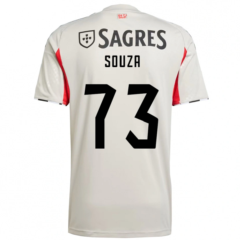 Danxen Hombre Camiseta Beni Souza #73 Blanco Roto Rojo 2ª Equipación 2025/26 La Camisa