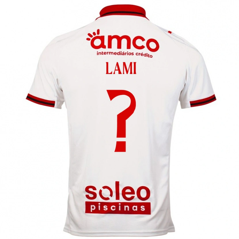 Danxen Hombre Camiseta Dário Lami #0 Blanco Rojo 2ª Equipación 2025/26 La Camisa