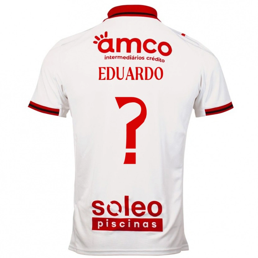 Danxen Hombre Camiseta Eduardo Costa #0 Blanco Rojo 2ª Equipación 2025/26 La Camisa