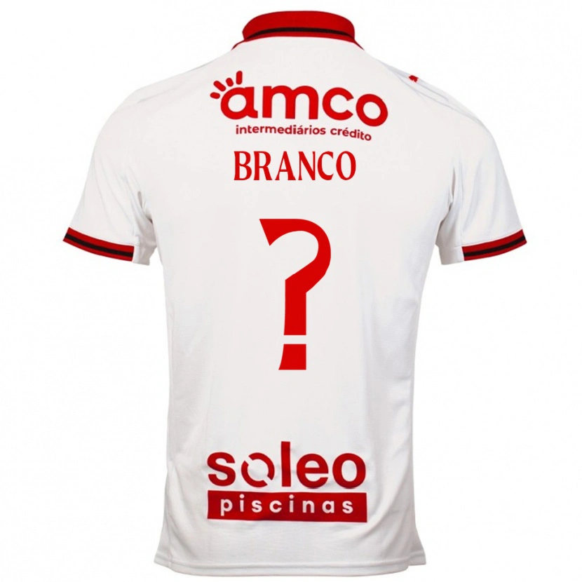 Danxen Hombre Camiseta António Branco #0 Blanco Rojo 2ª Equipación 2025/26 La Camisa