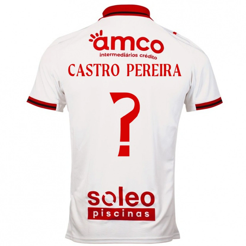 Danxen Hombre Camiseta Rodrigo Castro Pereira #0 Blanco Rojo 2ª Equipación 2025/26 La Camisa