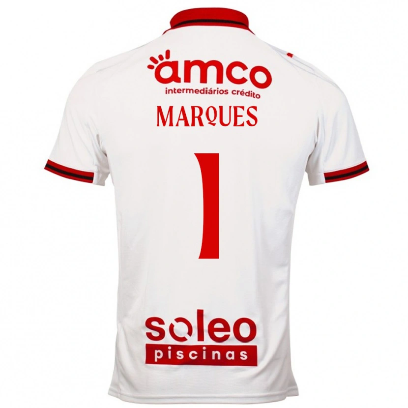 Danxen Hombre Camiseta André Marques #1 Blanco Rojo 2ª Equipación 2025/26 La Camisa