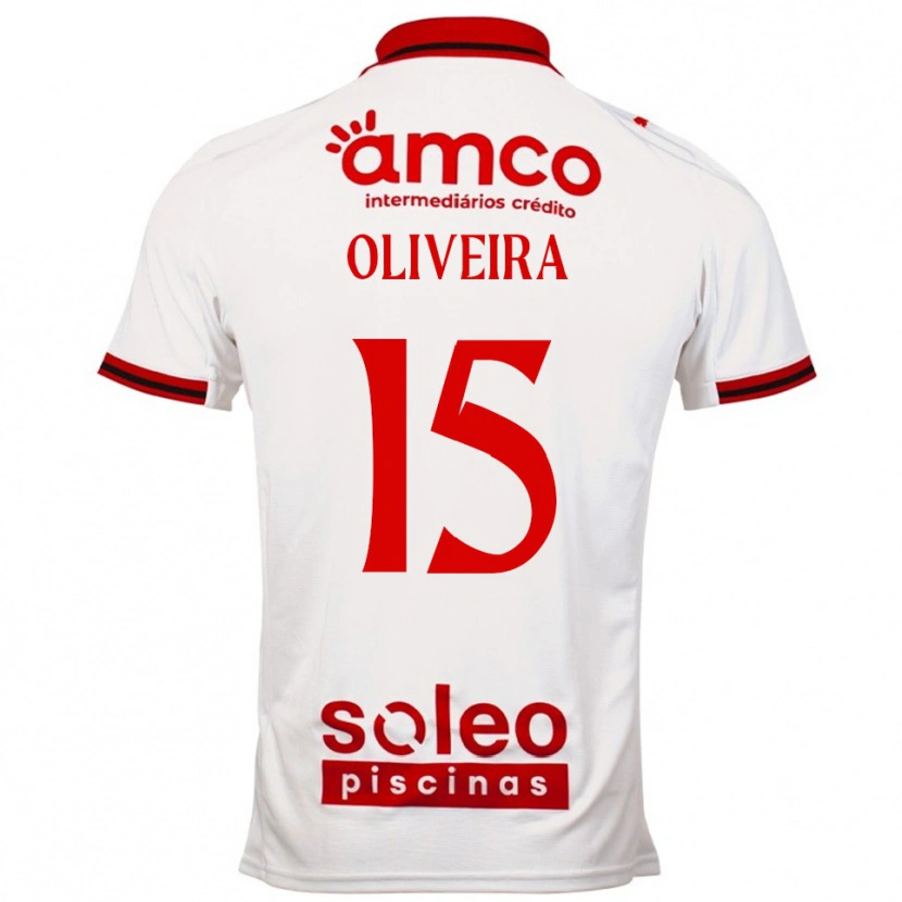 Danxen Hombre Camiseta Paulo Oliveira #15 Blanco Rojo 2ª Equipación 2025/26 La Camisa