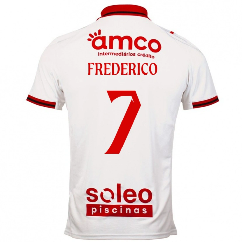 Danxen Hombre Camiseta Fredy #7 Blanco Rojo 2ª Equipación 2025/26 La Camisa