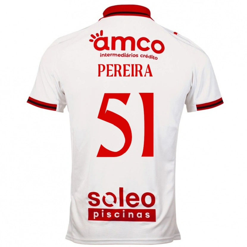 Danxen Hombre Camiseta Evy Pereira #51 Blanco Rojo 2ª Equipación 2025/26 La Camisa