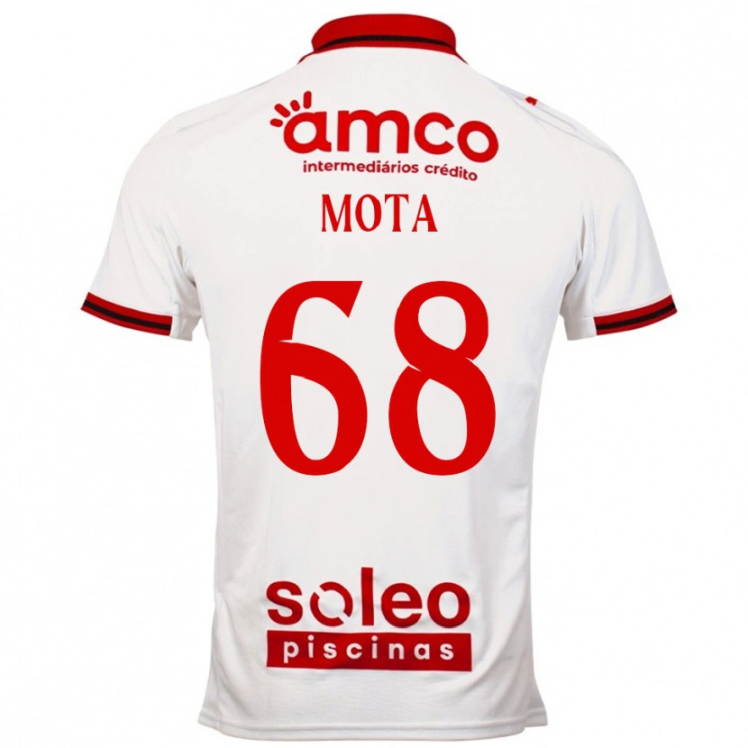 Danxen Hombre Camiseta Edgar Mota #68 Blanco Rojo 2ª Equipación 2025/26 La Camisa