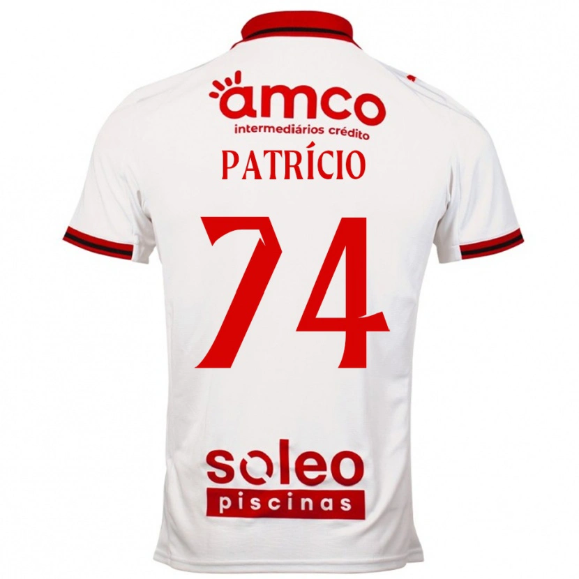 Danxen Hombre Camiseta Nuno Patrício #74 Blanco Rojo 2ª Equipación 2025/26 La Camisa