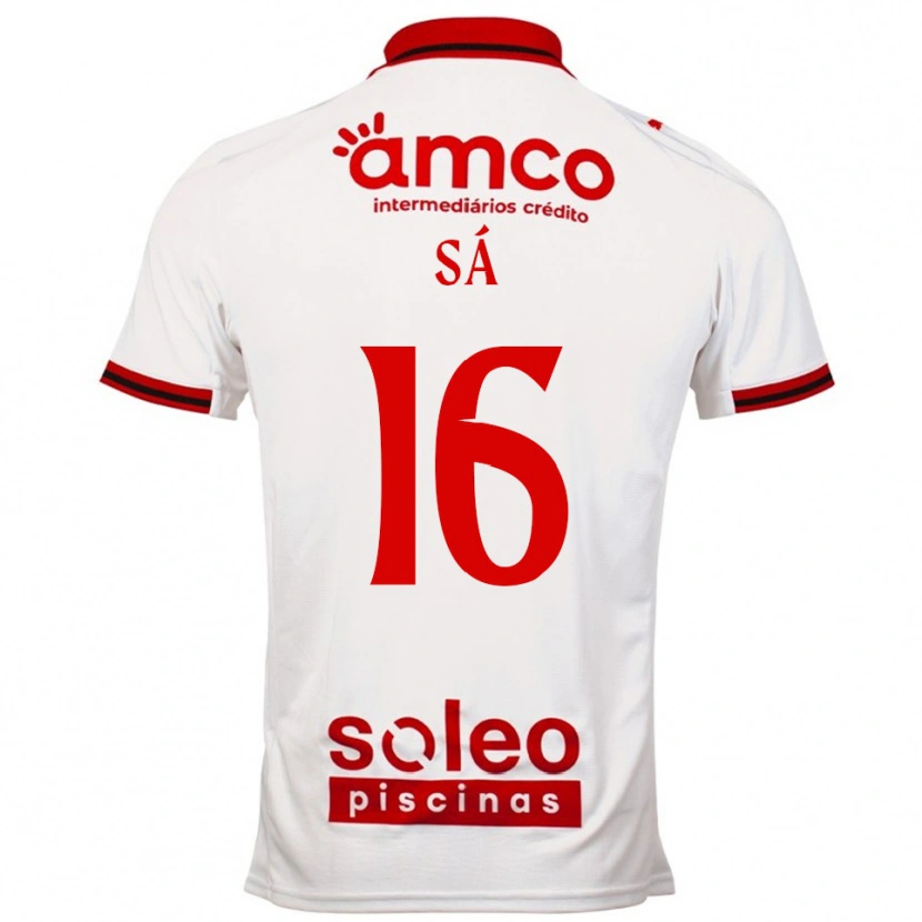 Danxen Hombre Camiseta Manuel Sá #16 Blanco Rojo 2ª Equipación 2025/26 La Camisa