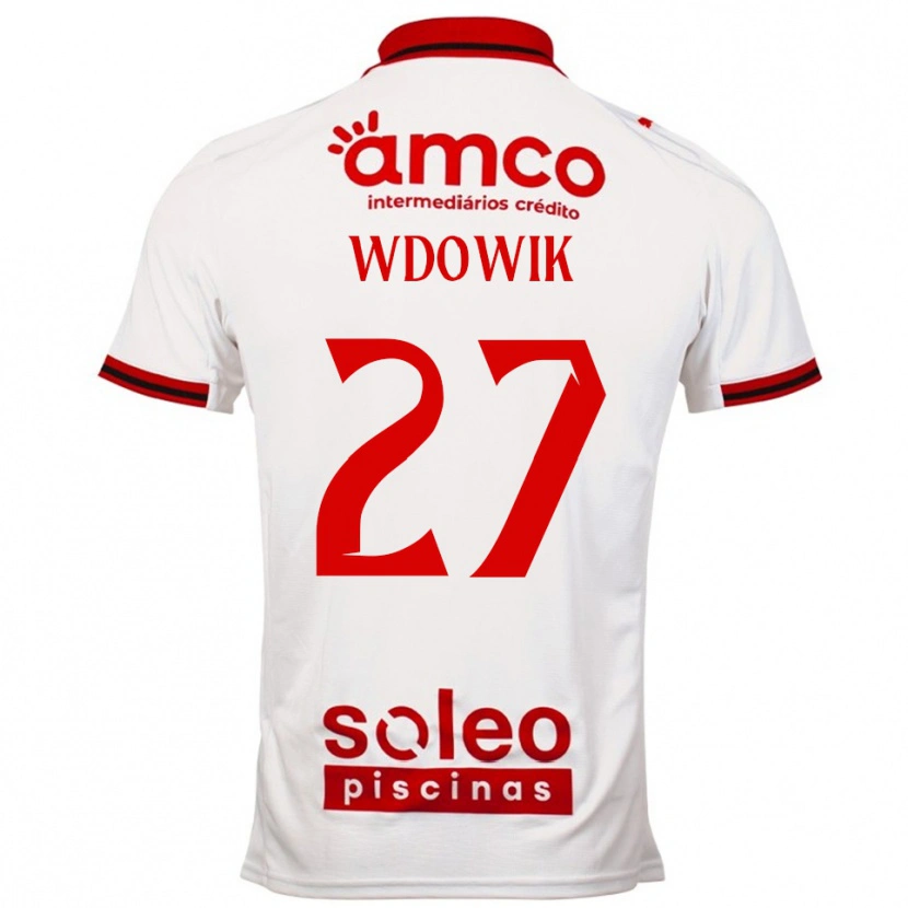 Danxen Hombre Camiseta Bartlomiej Wdowik #27 Blanco Rojo 2ª Equipación 2025/26 La Camisa