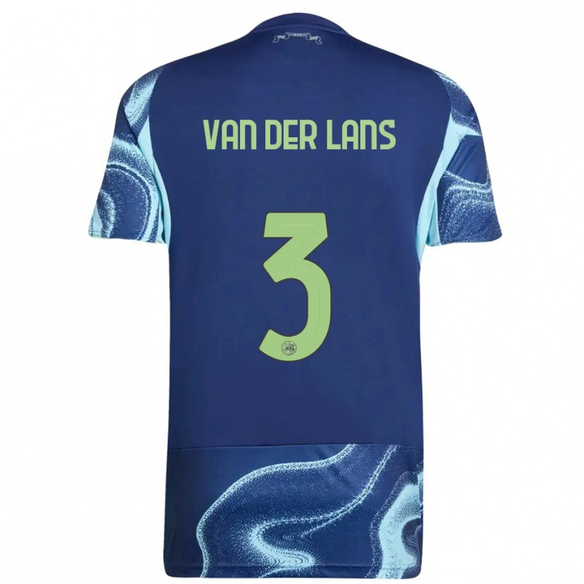 Danxen Hombre Camiseta Mylo Van Der Lans #3 Marino Celeste 2ª Equipación 2025/26 La Camisa