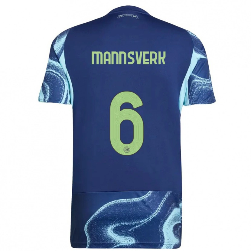 Danxen Hombre Camiseta Sivert Mannsverk #6 Marino Celeste 2ª Equipación 2025/26 La Camisa
