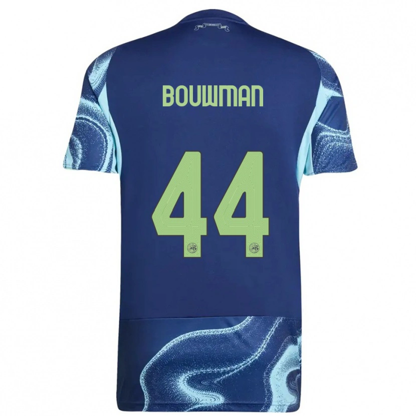 Danxen Hombre Camiseta Aaron Bouwman #44 Marino Celeste 2ª Equipación 2025/26 La Camisa