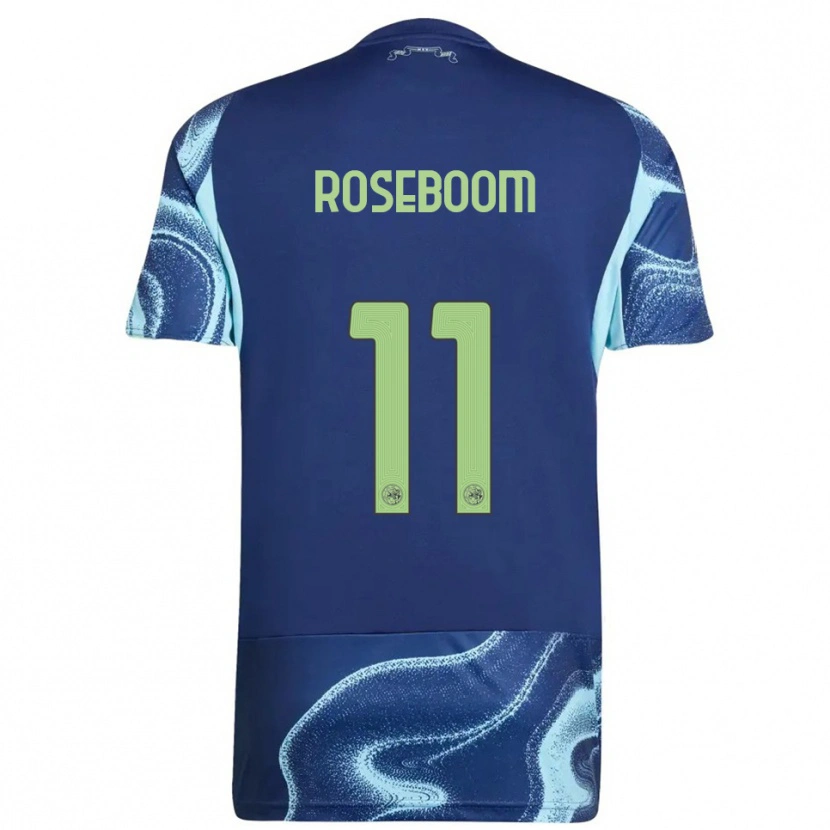 Danxen Hombre Camiseta Youri Roseboom #11 Marino Celeste 2ª Equipación 2025/26 La Camisa