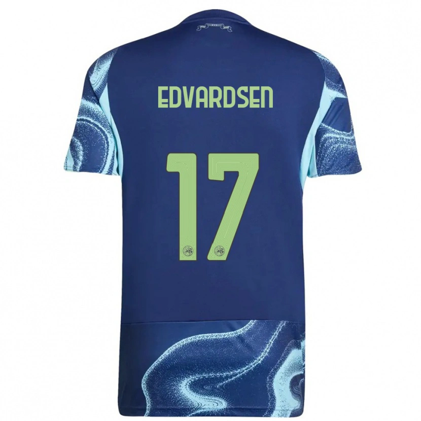 Danxen Hombre Camiseta Oliver Edvardsen #17 Marino Celeste 2ª Equipación 2025/26 La Camisa