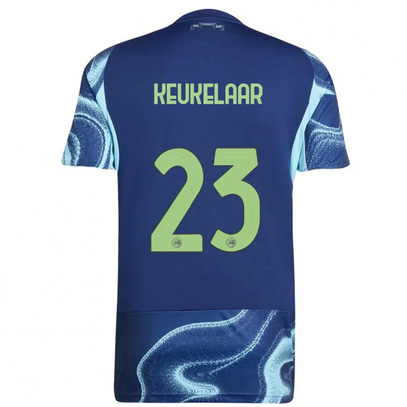 Danxen Hombre Camiseta Lotte Keukelaar #23 Marino Celeste 2ª Equipación 2025/26 La Camisa